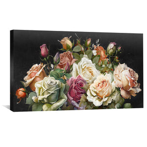 Detailed Bouquet Canvas Art Clock Canvas