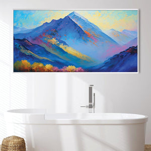 Dimensional Mountain Canvas Art Clock Canvas