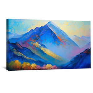 Dimensional Mountain Canvas Art Clock Canvas