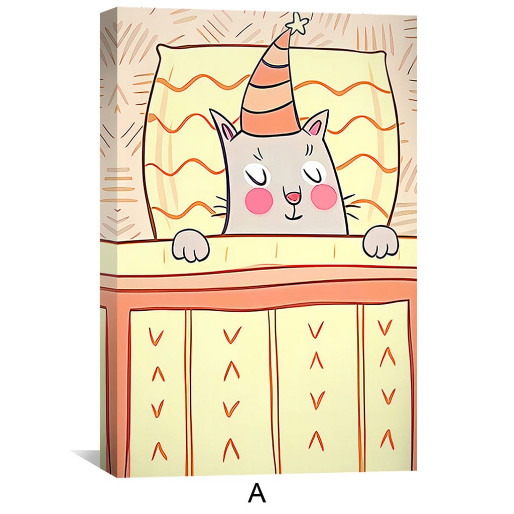Dreamland Buddies Canvas Art A / 12 x 18in / Canvas Clock Canvas
