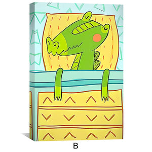 Dreamland Buddies Canvas Art B / 12 x 18in / Canvas Clock Canvas