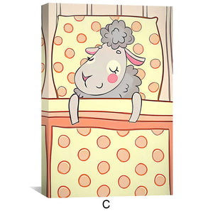 Dreamland Buddies Canvas Art C / 12 x 18in / Canvas Clock Canvas