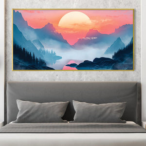 Dreamscape Dawn Canvas Art Clock Canvas