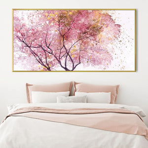 Dreamscape of the Cherry Twilight Canvas Art Clock Canvas
