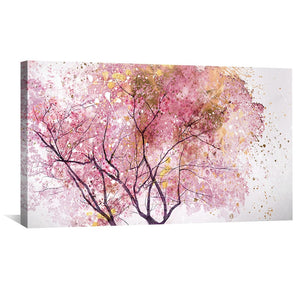Dreamscape of the Cherry Twilight Canvas Art Clock Canvas
