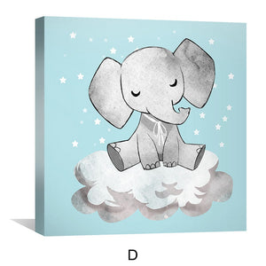 Dreamy Tuskers Canvas Art Clock Canvas