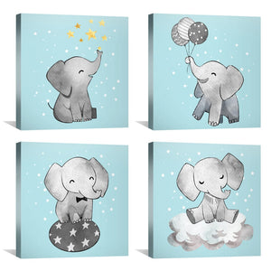 Dreamy Tuskers Canvas Art Clock Canvas