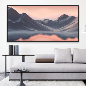 Dusk Reflection Canvas Art 20 x 10in / Canvas Clock Canvas