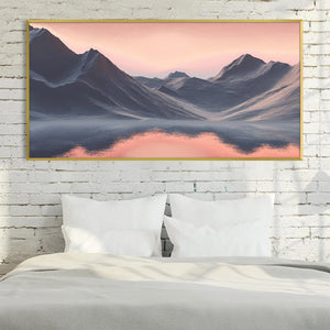 Dusk Reflection Canvas Art Clock Canvas