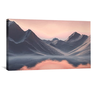 Dusk Reflection Canvas Art Clock Canvas