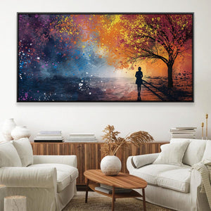 Dusks Palette Canvas Art Clock Canvas