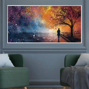 Dusks Palette Canvas Art Clock Canvas