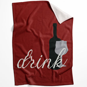 Eat Drink Love B Blanket Blanket 75 x 100cm Clock Canvas