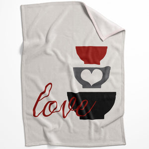 Eat Drink Love C Blanket Blanket 75 x 100cm Clock Canvas