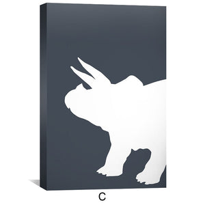 Eat Play Rawr Sleep Canvas Art Clock Canvas