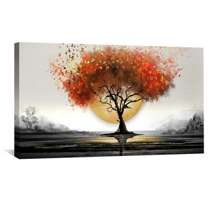 Eclipsed Dawn Canvas Art Clock Canvas