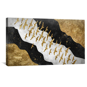 Eclipsed Flight Canvas Art Clock Canvas