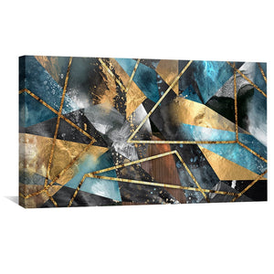 Elemental Intersection Canvas Art Clock Canvas
