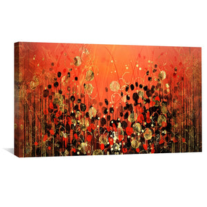 Ember Serenade Canvas Art Clock Canvas
