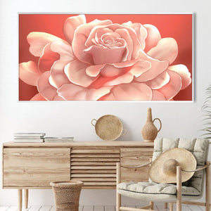 Embraceful Floral Canvas Art Clock Canvas