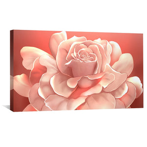 Embraceful Floral Canvas Art Clock Canvas