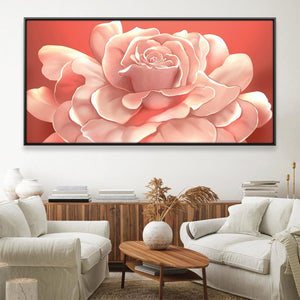 Embraceful Floral Canvas Art Clock Canvas