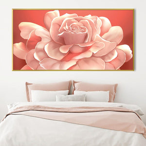 Embraceful Floral Canvas Art Clock Canvas