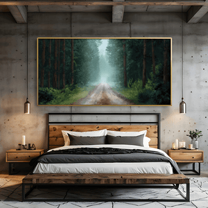 Emerald Corridor Canvas Art Clock Canvas