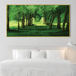 Emerald Grove Canvas Art Clock Canvas