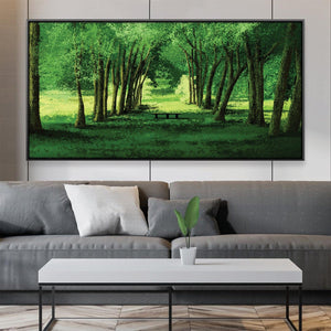 Emerald Grove Canvas Art Clock Canvas