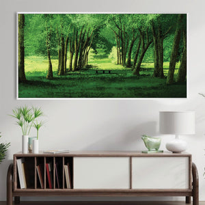 Emerald Grove Canvas Art Clock Canvas