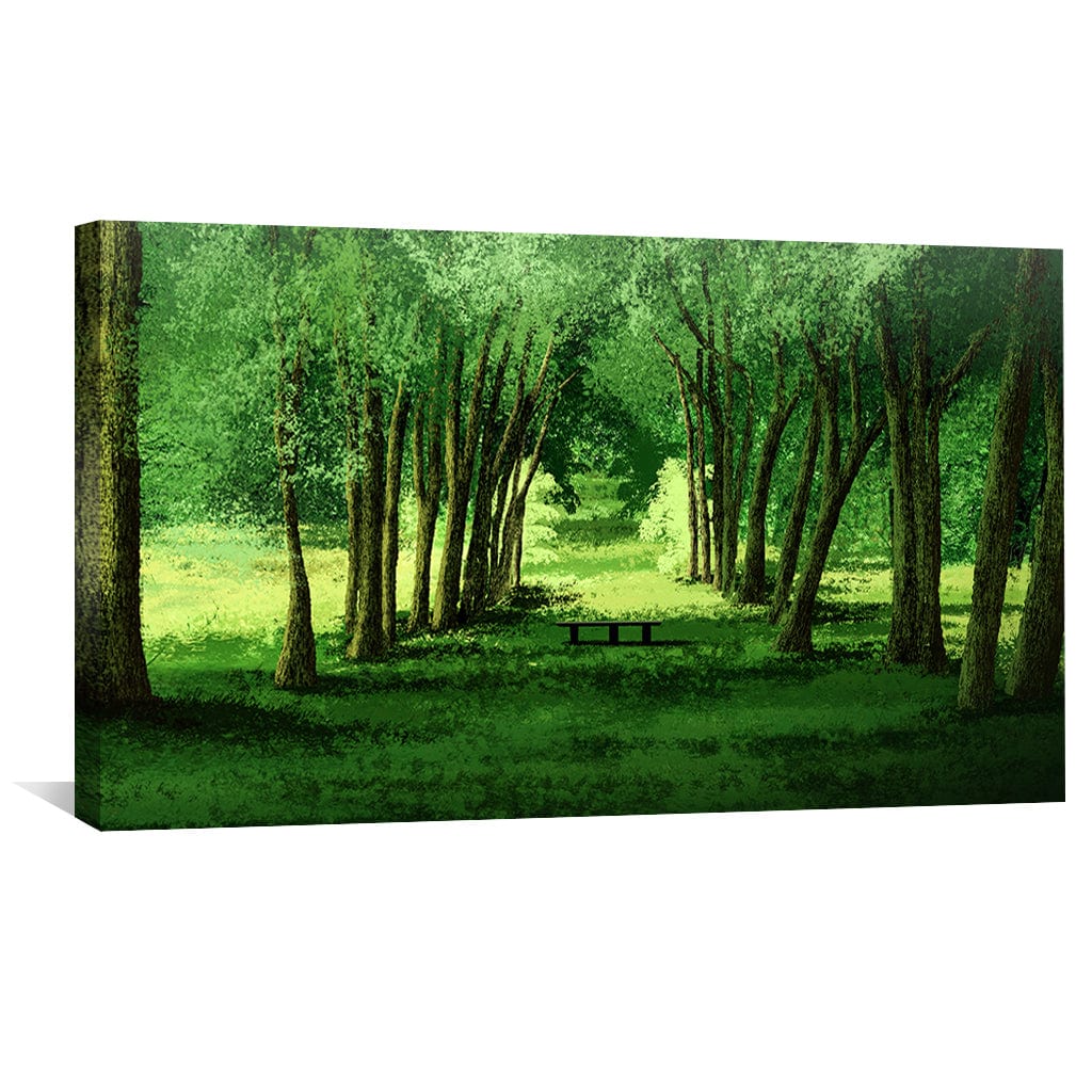 Emerald Grove Canvas Art Clock Canvas