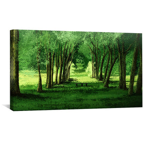 Emerald Grove Canvas Art Clock Canvas