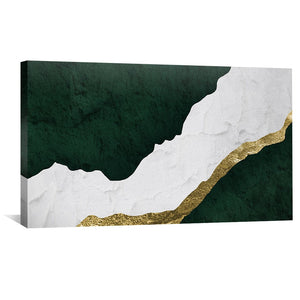 Emerald Layer Canvas Art Clock Canvas