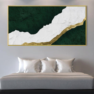 Emerald Layer Canvas Art Clock Canvas