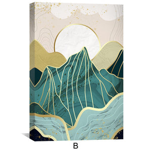 Emerald Mountains Canvas Art Clock Canvas