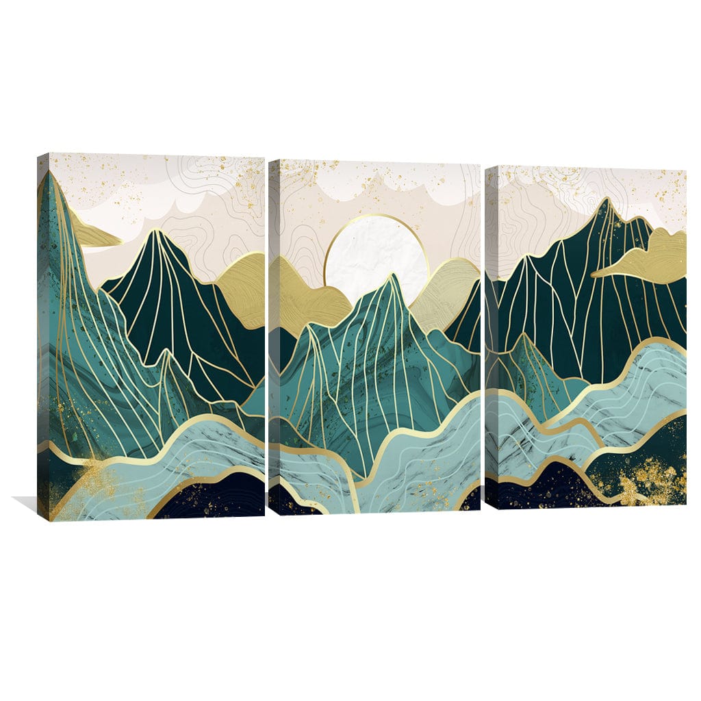 Emerald Mountains Canvas Art Clock Canvas