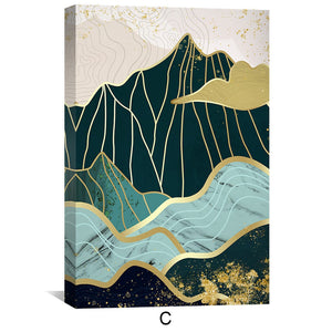 Emerald Mountains Canvas Art Clock Canvas