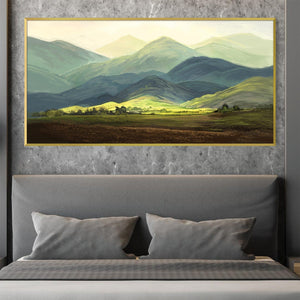 Emerald Ridges Canvas Art Clock Canvas