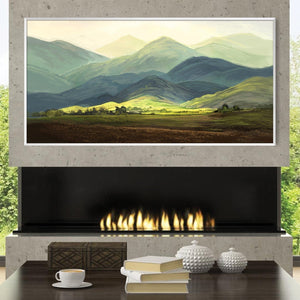 Emerald Ridges Canvas Art Clock Canvas