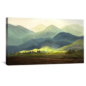 Emerald Ridges Canvas Art Clock Canvas