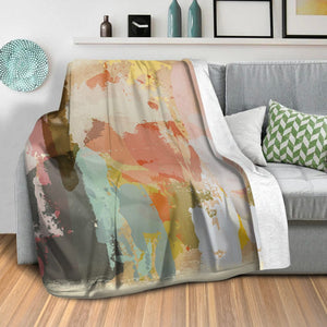 Emotions Painted Blanket Blanket Clock Canvas