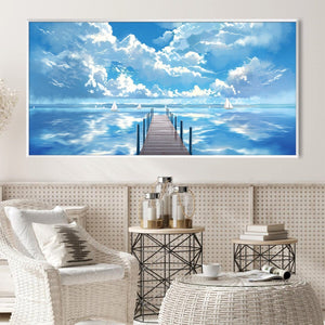 Endless Blue Canvas Art Clock Canvas