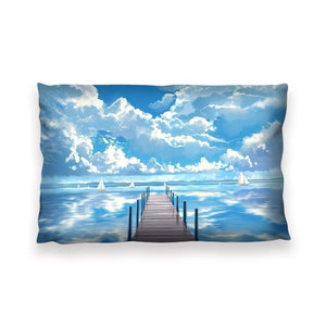 Endless Blue Cushion Cushion 13 x 19in Clock Canvas