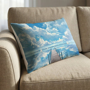 Endless Blue Cushion Cushion 13 x 19in Clock Canvas