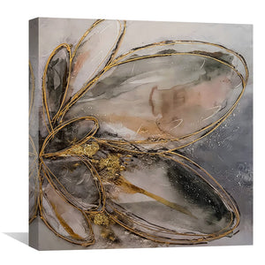 Ethereal Flower Canvas Art Clock Canvas