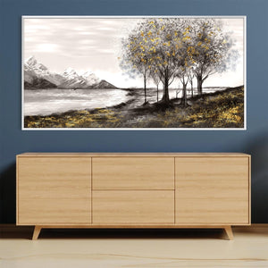 Ethereal Mountainscape Canvas Art Clock Canvas