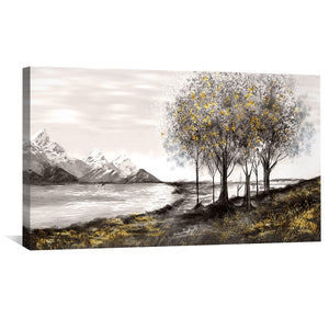 Ethereal Mountainscape Canvas Art Clock Canvas