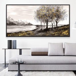 Ethereal Mountainscape Canvas Art Clock Canvas