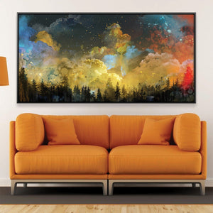 Ethereal Night Embrace Canvas Art 50 x 25cm / Framed Prints Clock Canvas